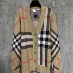 Burberry Cardigan Brown Cotton Wool Blend