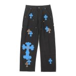 Chrome Hearts Jeans Blue Neutral Simple Style Sophistication Patch
