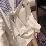 Miu Miu Plaid Hoodies