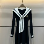 Miu Miu Gold Long-Sleeved Dress