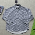 Louis Vuitton Coat Ash Jacquard Denim Street Style Understated Winter