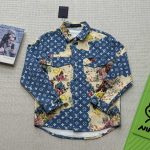 Louis Vuitton Coat Ash Jacquard Denim Street Style Retro Distressed Understated Autumn Winter
