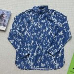 Louis Vuitton Long-Sleeved Shirt Blue Silk