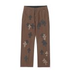 Chrome Hearts Jeans Red Leather Patchwork Sophistication Patch