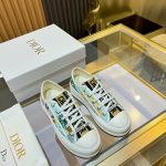 Dior Sneakers Red Silk Cowhide Lace Street Style Summer