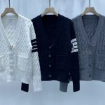 Thom Browne Jacquard Long-Sleeved Cardigan