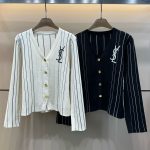 Saint Laurent Gold Long-Sleeved Cardigan