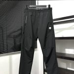 Descente Long Pants Red Unrestricted Movement Quick-Drying Autumn Screen Printing Zippered Pocket