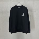 Saint Laurent Long-Sleeved Black Minimalist And White Autumn Winter Early Embroidery 3D