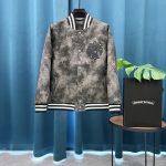 Chrome Hearts Jacket Red Wool Jacquard Embroidery