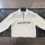 Louis Vuitton Long-Sleeved Cotton Piqu Autumn Embroidery