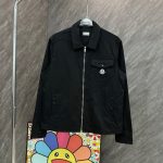 Moncler Coat Ash Nylon Fabric