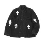 Chrome Hearts Outerwear Red Denim Embroidery Patch