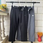 Descente Long Pants Red Woven Fabric Urban Commuting Autumn