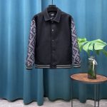 Fendi Jacket Red Wool Jacquard Lace Street Style Understated Embroidery
