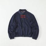 Ralph Lauren Coat Red Silk Jacquard Denim Clean Lines Streetwear Autumn Winter Relaxed Silhouette
