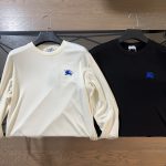 Burberry Long-Sleeved Shirts Black Cotton Piqu Embroidery