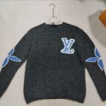 Louis Vuitton Long-Sleeved Shirt Black Jacquard Embroidery