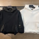 Prada Long-Sleeved Black Cotton Twill Fabric