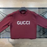 Gucci Long-Sleeved Red Cotton Twill Fabric Autumn Early Embroidery