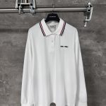 Miu Miu Cotton Long-Sleeved Polo Shirt