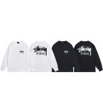Stussy Long-Sleeved T-Shirt Ash Cotton Pure Combed Streetwear Autumn Early
