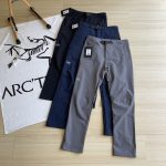 Archaeopteryx Trousers Red Nylon Spandex Autumn Winter Embroidery Zippered Pocket