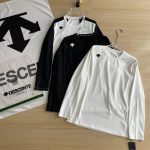 Descente Long-Sleeved Shirts Ash Nylon Fleece Quick-Drying