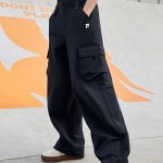 Fila Trousers Black Autumn Embroidery Heavy