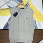 Ralph Lauren Short-Sleeved Shirts Red Cotton Down Cable Knit Suitable For All Seasons Easy To Match Embroidery