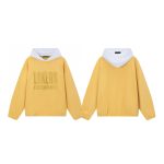 Fear Of God T-Shirts Yellow Cotton Pure Ribbed Fabric Flannel Streetwear