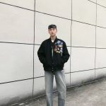 Stussy Jacket Red Cotton Pure Twill Jacquard Fabric Spring Thickened Yarn Patch