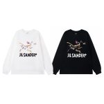 Jil Sander Long-Sleeved T-Shirt Red Cotton Pure Professional Outdoor