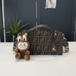 Fendi Handbags Brown Woven Fabric