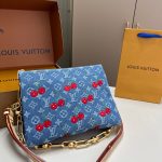 Louis Vuitton Denim Throw Pillow