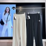 Descente Trousers Red Polyester Spandex Rayon Autumn Winter