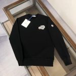 Monk Long-Sleeved Sweatshirt Black Cotton Autumn Winter Embroidery