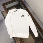 Monk Long-Sleeved Sweatshirt Black Cotton Autumn Winter Embroidery