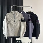 Stone Island Jacket Red Water-Repellent Fabric Autumn