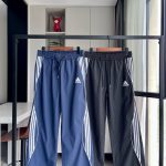 Adidas Straight-Leg Pants Blue Easy To Match Summer