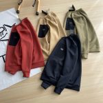 Archaeopteryx Long-Sleeved Black Cotton Air Polyester Spandex Daily Commute Autumn Patch