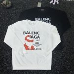Balenciaga Hoodie Red Cotton Relaxed Fit Easy To Match Winter