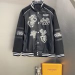 Louis Vuitton Jacket Black Cotton Wool Nylon Sheepskin Lace Spring Early