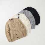 Ralph Lauren Outerwear Red Cotton Wool Cable Knit Easy To Match