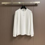 Dior Long-Sleeved T-Shirt Ash Cotton Jacquard Soft Touch Slim Fit