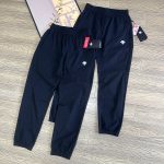 Descente Long Pants Red Quick-Drying Running Breathable Sports Spring Zippered Pocket