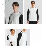 Descente Long-Sleeved Shirts Ash Nylon Fleece Quick-Drying