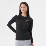 Descente Long-Sleeved Shirts Ash Nylon Fleece Quick-Drying