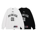 Balenciaga Long-Sleeved Shirt Ash Cotton Silk Embroidery