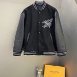 Louis Vuitton Jacket Red Cotton Silk Wool Spandex Fleece Embroidery